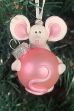 Load image into Gallery viewer, Mouse Tree Ornament with Glass Ball - Assorted Colors
