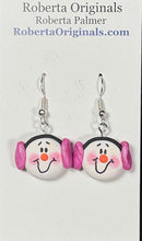 Load image into Gallery viewer, Snowman Earrings  - various colors
