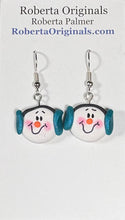 Load image into Gallery viewer, Snowman Earrings  - various colors
