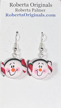 Load image into Gallery viewer, Snowman Earrings  - various colors
