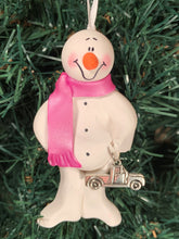 Load image into Gallery viewer, 1/2 Ton Pick Up Truck Snowman Tree Ornament

