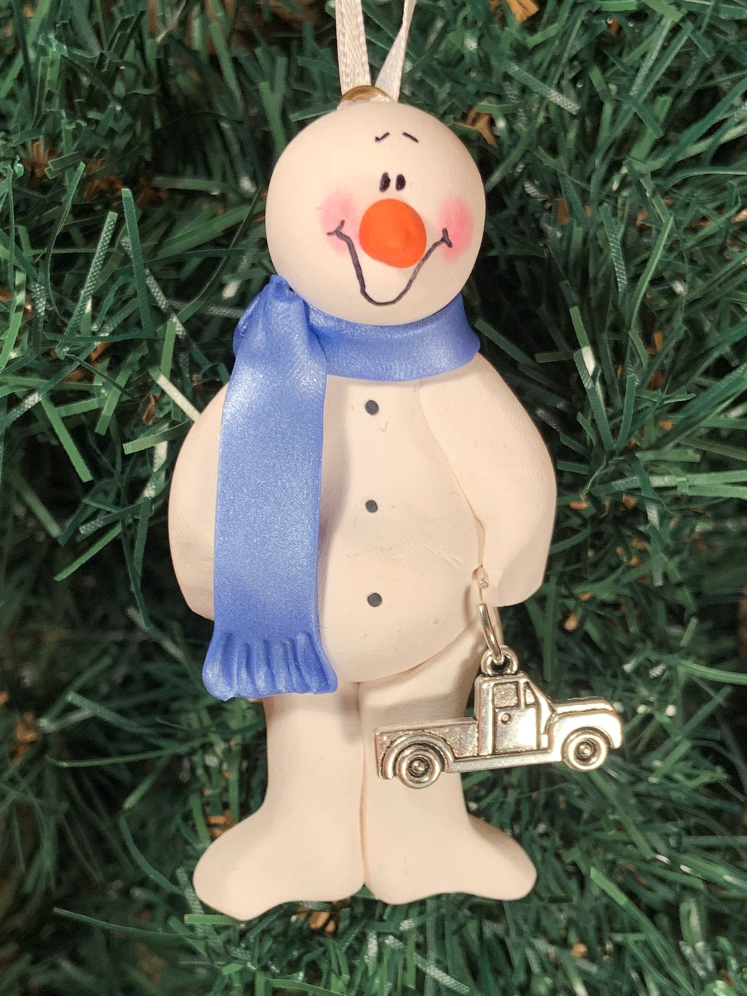 1/2 Ton Pick Up Truck Snowman Tree Ornament