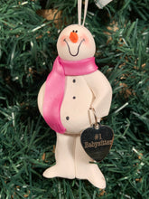Load image into Gallery viewer, #1 Babysitter Snowman Tree Ornament
