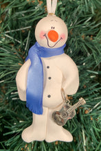 Load image into Gallery viewer, Acoustic Guitar Snowman Tree Ornament
