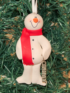 Army #1 Snowman Tree Ornament