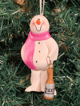 Load image into Gallery viewer, Beer Lover Snowman Tree Ornament
