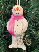 Load image into Gallery viewer, Bicycle Snowman Tree Ornament
