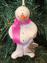 Load image into Gallery viewer, Birdwatcher Snowman Tree Ornament
