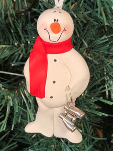 Birdwatcher Snowman Tree Ornament