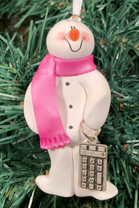 Bookkeeper Snowman Tree Ornament