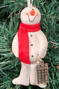 Bookkeeper Snowman Tree Ornament