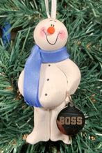 Load image into Gallery viewer, Boss Snowman Tree Ornament
