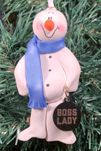 Load image into Gallery viewer, Boss Lady Snowman Tree Ornament
