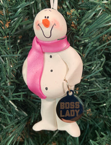 Boss Lady Snowman Tree Ornament