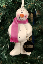 Load image into Gallery viewer, Boss Snowman Tree Ornament
