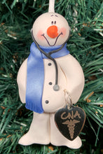 Load image into Gallery viewer, Certified Nursing Assistant Snowman Tree Ornament
