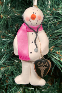 Certified Nursing Assistant Snowman Tree Ornament