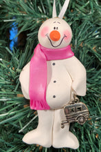 Load image into Gallery viewer, Camper RV Snowman Tree Ornament
