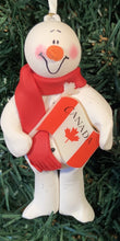 Load image into Gallery viewer, Canadian Snowman Tree Ornament
