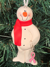 Load image into Gallery viewer, Cancer Survivor Snowman Tree Ornament
