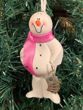 Load image into Gallery viewer, Card Player Snowman Tree Ornament
