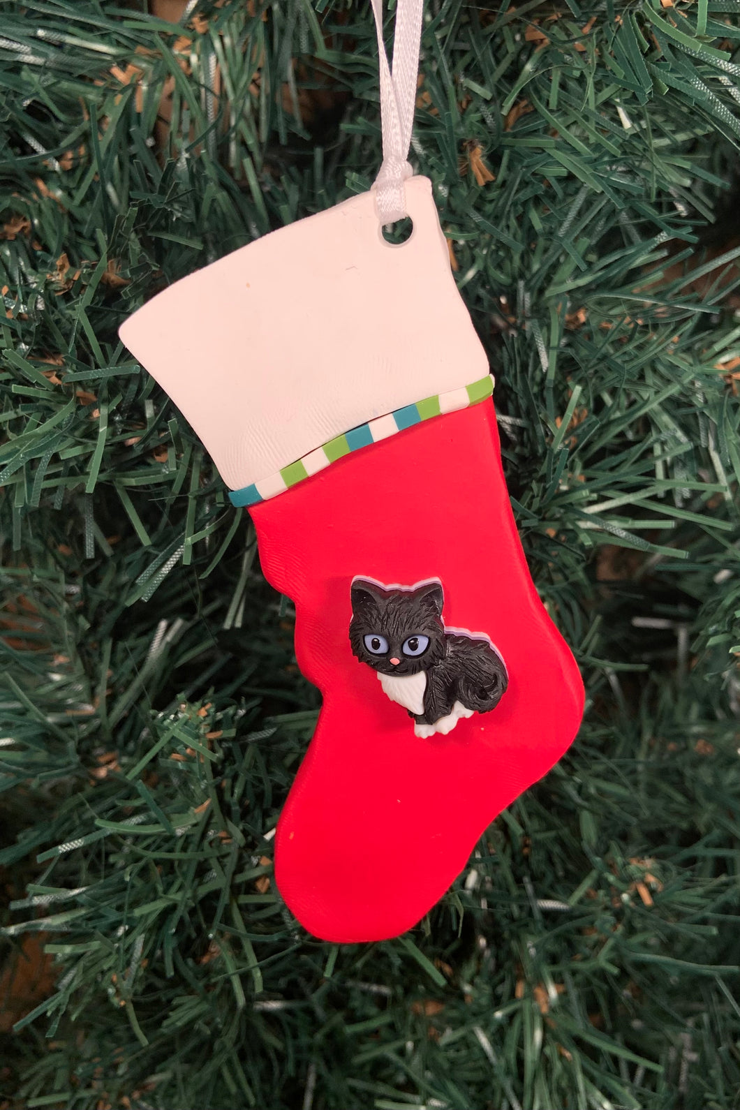 Cat Stocking Tree Ornament - Assorted