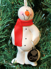 Load image into Gallery viewer, Chef Charm Snowman Tree Ornament
