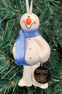 Chemist Snowman Tree Ornament