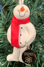 Load image into Gallery viewer, Chemist Snowman Tree Ornament
