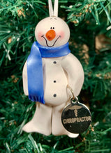 Load image into Gallery viewer, Chiropractor Snowman Tree Ornament

