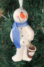 Load image into Gallery viewer, Coffee Time Snowman Tree Ornament
