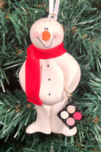 Load image into Gallery viewer, Cosmetician/Make Up Snowman Tree Ornament
