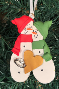 Couples Engaged Tree Ornament