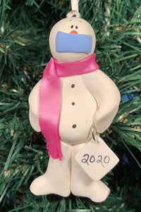 Covid19 Snowman Tree Ornament