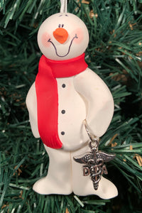 Dental Assistant Snowman Tree Ornament