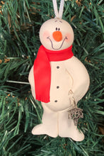 Load image into Gallery viewer, Dental Hygienist Emblem Snowman Tree Ornament
