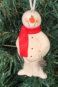 Dental Hygienist Emblem Snowman Tree Ornament