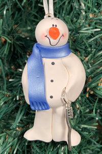 Dental Hygienist w/Brush Snowman Tree Ornament