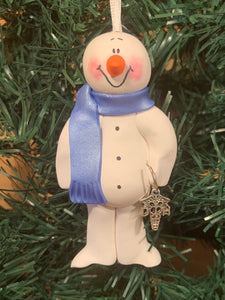 Dental Hygienist Emblem Snowman Tree Ornament