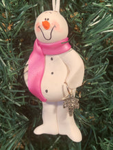 Load image into Gallery viewer, Dental Hygienist Emblem Snowman Tree Ornament
