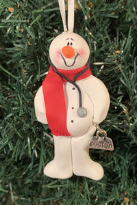 Doctor Medical Bag Snowman Tree Ornament