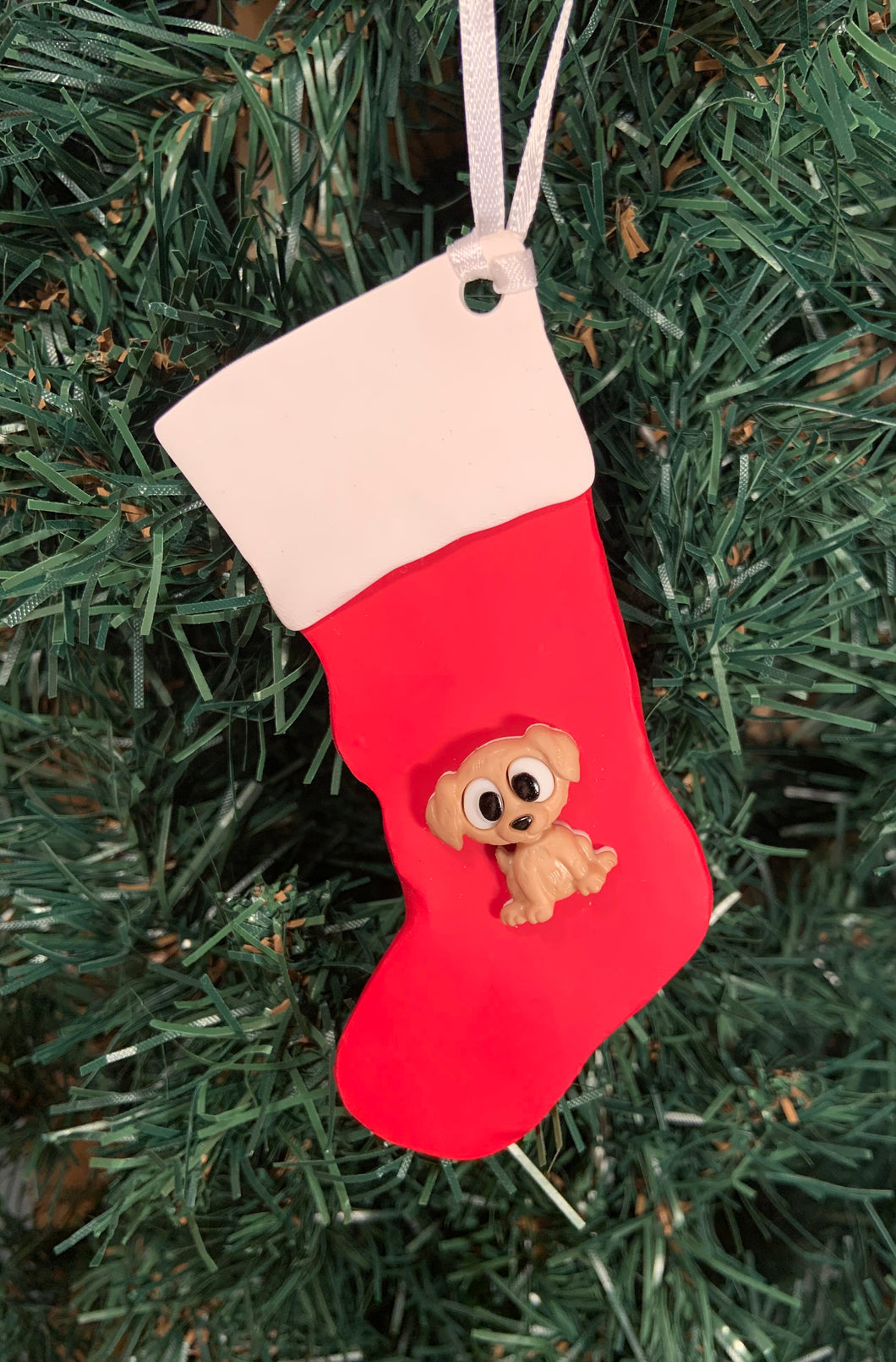 Dog Stocking Tree Ornament