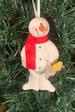 Load image into Gallery viewer, Dump Truck Snowman Tree Ornament
