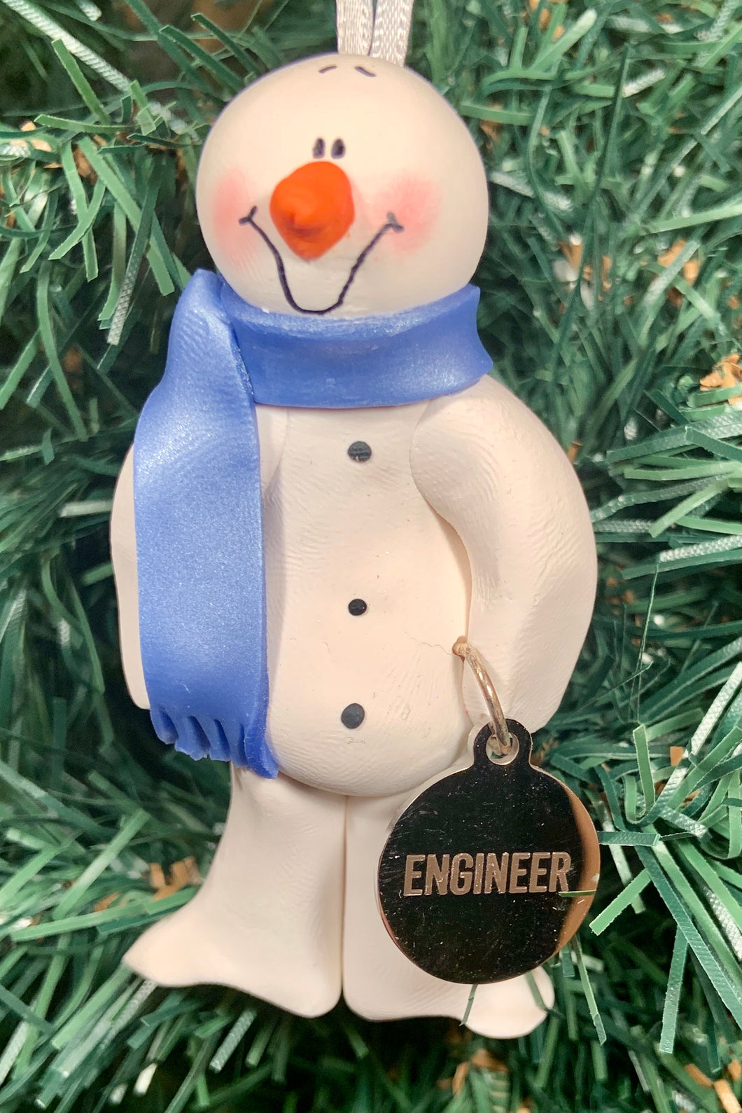 Engineer Snowman Tree Ornament