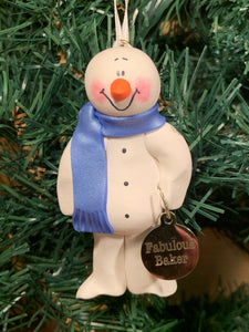Fabulous Baker Snowman Tree Ornament