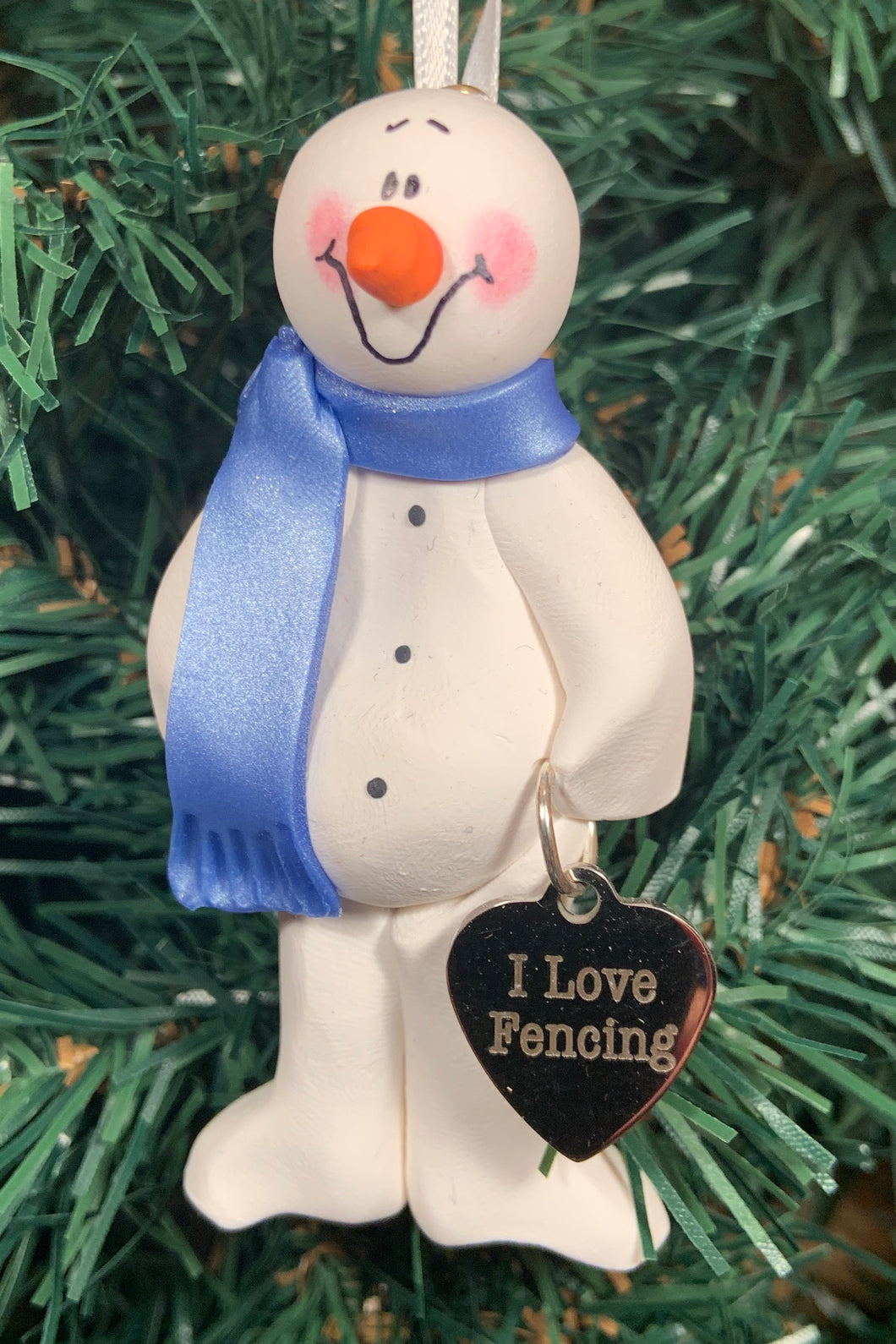 Fencing Snowman Tree Ornament