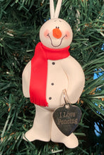 Load image into Gallery viewer, Fencing Snowman Tree Ornament
