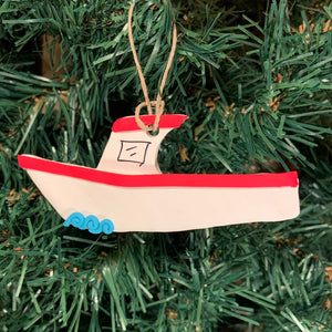 Fishin' Boat Tree Ornament