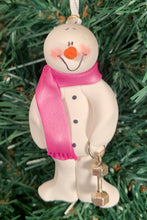 Load image into Gallery viewer, Fitness Snowman Tree Ornament
