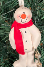 Load image into Gallery viewer, Fitness Snowman Tree Ornament
